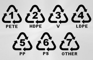 Plastik ambalajların altındaki numaralar