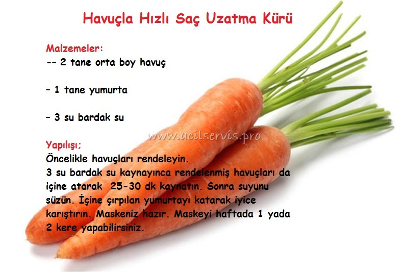 havuçla saç uzatma