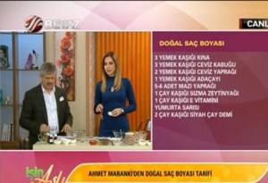 Doğal saçboyası tarifi- Ahmet Maranki